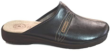 Patrizia Azzi Arizona Pantofole Uomo con Sottopiede in Pelle Moro 41
