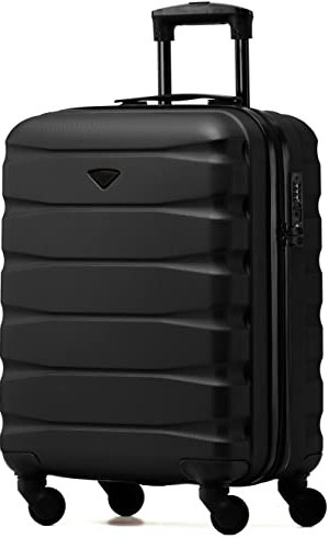 Flight Knight Leichte 4-Rad-ABS-Hartschalenkoffer Handgepack, zugelassen fur uber 35 Fluggesellschaften, einschließlich British Airways, easyJet und maximale Große fur Lufthansa 55 x 40 x 23 cm