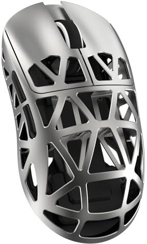 ATTACK SHARK R2 Magnesium Alloy Mouse, Sensore PixArt PAW3950 Gaming, Mouse Wireless 8K, 48g SUPERLIGHT, BT/2.4G/Wired Gaming, DPI 42000 Adattabile per Win11/Xbox/PS/Mac -Grigio