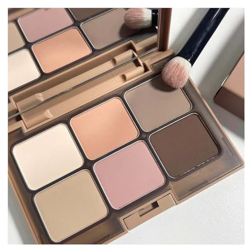 Neutral Nude Eyeshadow Palette - 6 Matte and Shimmer Shades for Smokey, Bronze Eye Makeup