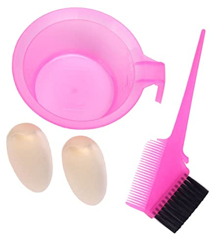 Ipetboom 2sets Professionale Di Pettini Per Con Ciotola Per Pettine Doppio Lato e Accessori Per Parrucchieri Colore Rosa Strumenti Per Fai Da Te