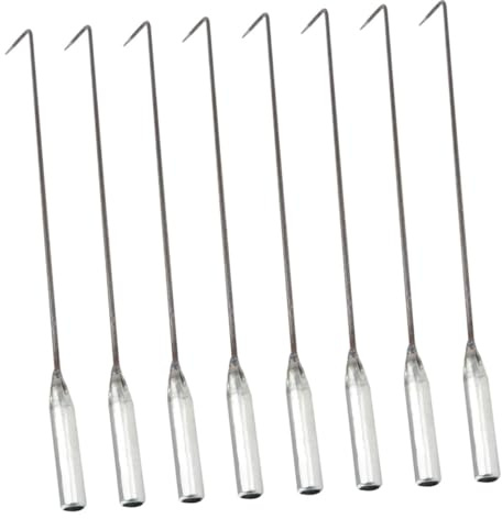 Alipis 8pcs Barbecue Hooks Ash Cleaning Steel Fire Hook Multi-Purpose Heating Stove Accessories