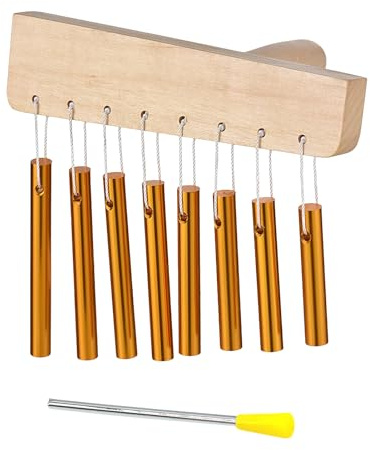 Pcingsia Campanas de percusión – Campanillas de viento de mano con, instrumentos de percusión de mano, instrumentos de curación de sonido para adultos, mujeres, hombres principiantes