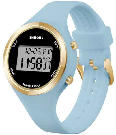 OFFCUP Digital Watches for Women, Silicon Strap LED Ladies Sport Watch | Elecreonic Ladies Watches, Outdoor Fashion Wrist Watch with Alarm Week LED Light for Women Girls Children's Day Gifts