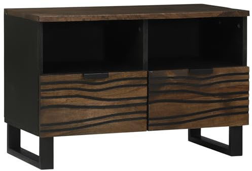 ROMHZKS Unterhaltungszentren & TV-Ständer Braun Mittel Holz tv unterschrank HiFi Rack tv Cabinet Fernseher Tisch