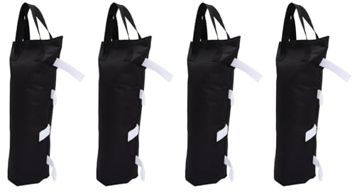 SHINEOFI 4 pièces Sacs de Lestage pour Tente Poids de Pied de Tonnelle Imperméables avec Attaches Rapides Sacs Anti-Vent pour Baldaquin Camping et Jardin Extérieur