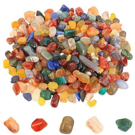 900 g Ciottoli per vasi, pietre decorative multicolori, perline di biglie per vasi, acquari, paesaggistica, giardino di fiori, decorazioni per matrimoni, candele e mosaici (13-17 mm, quadrati)
