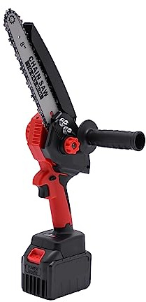 Motosierra inalámbrica de 850 W, mini motosierra de 8 pulgadas con sistema de lubricación de cadena, funciona con pilas, motosierra eléctrica, sierra de mano para jardinería, poda de árboles, corte de