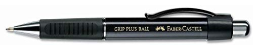 Faber-Castell – Kugelschreiber GRIP PLUS BALL M Clip Retractable Ballpoint Pen blau 1Stück (S) (Clip Retractable Ballpoint Pen, Blau, Schwarz, Medium, Ambidextrös, 1 Stück (S))