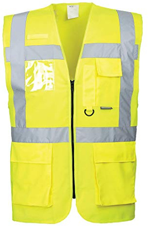 Portwest Chaleco Executive Berlin, Tamaño: XS, Color: Amarillo, S476YERXS