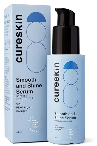 Cureskin Smooth and Shine Hair Serum for Dry Frizzy Hair Women and Men | Helps Reducing Hair Breakage, Frizz and Detangels for Strong, Protected and Shiny Hair
