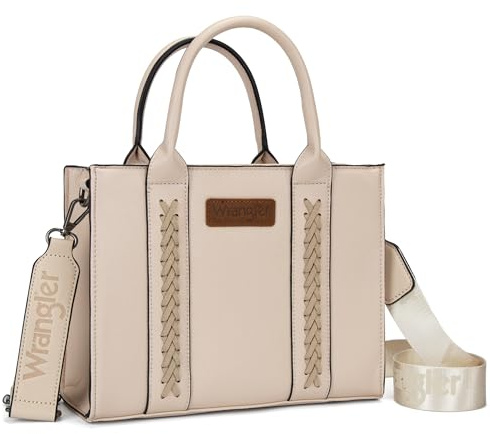 Wrangler Purses for Women Tote Bag Satchel Shoulder Top Handle Handbags Leather Medium Designer Cute Bags for Gift Travel Work Ladies WG70-8120DBG