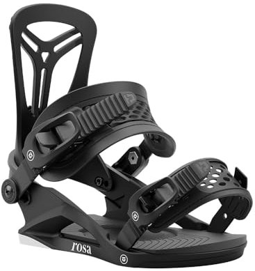 Union Rosa Fijaciones Snowboard, M: US Wmn 6.5-8.5, Negro