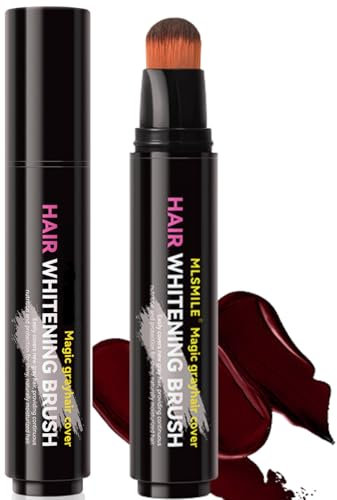 Root Touch-Up Stick - Hair Root Colour Touch Up - Grey Hair Cover Up - Semi-Permanent Hair Dye Temporary Brush - Waterproof Long Lasting Grey Hair Coverage Beard (Wine Red, 20ml)