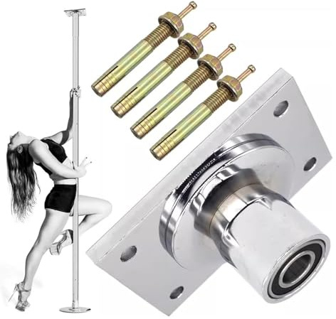MMDXDLX Pole Dance Stange Tanzstange mit Fester Platte, 45 mm drehbare und statische Tanzstange for Heimübungen, Tanzstangen-Set aus Edelstahl, höhenverstellbar(2.7M-2.9M(9ft-9.4ft))