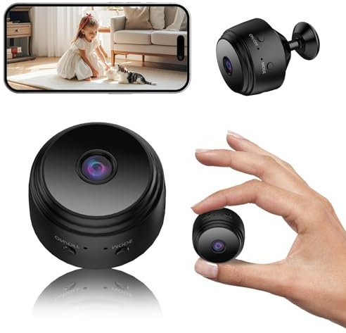 Générique Mini Camera Espion WiFi,HD1080P Mini Camera Espion sans Fil Interieur/ExtéRieur, avec Détection de Mouvement et Vision Nocturne,Enregistrement vidéo à Distance,01