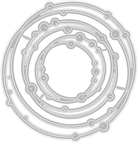 3D Spotted Line Circle Nesting Frame Cutting Dies for Card Making Metal Cutting Dies for Photo Paper Craft Album Decorative DIY Scrapbooking Embossing Card Making Supplies Decor Scrapbooking Die-Cuts