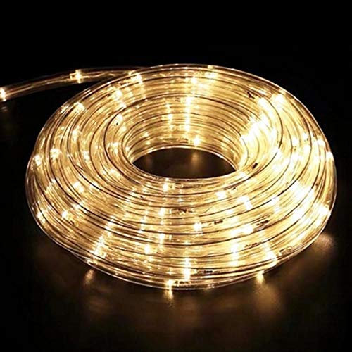 Tubo Luminoso 180 Luci LED Bianco Caldo 10 Mt, con controller 8 funzioni, per uso interno ed esterno