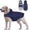 Idepet Regenmantel für Hunde mit Kragenloch Wasserdicht Reflektierend Winddicht Poncho Regenjacke mit Kapuze Hunde Regenschutz für kleine mittelgroße und große Hunde