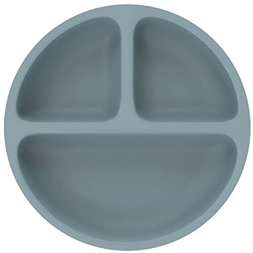OLGS Silikon Baby Teller mit Fächern Kinderteller | Silikonteller, Babyteller, Snackteller für Kinder | Rutschfest bruchsicher Kuchenteller | Esslernteller BPA-Frei Ether, Frühstücksteller ab 6 Monate