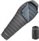 KingCamp Daunenschlafsack Outdoor Warmer Schlafsack Tragbar Leicht Mumienschlafsack 4 Jahreszeiten Winter Schlafsack 600g Daunen für Kinder Erwachsene beim Camping Kleines Packmaß 1.39kg Schwarz L
