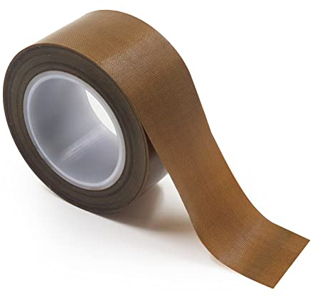 Thatyro PTFE Coated Fiberglass Teflon Tape High Temperature, Insulation PTFE Fabric Tape Adhesive Teflon Strips 0.18mm Thick for Weston Vacuum Sealer Machine Christmas Gifts(3cm x 10m)