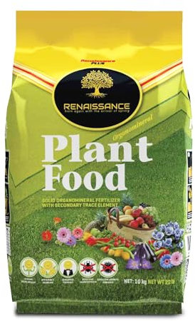 Renaissance Organic Plant Food - All Purpose Fertilizer for Outdoor & Indoor Gardening - Fertiliser Booster for Houseplants, Vegetables, Fruit Trees, Industrial Crops, Legumes | 10 kg Bag