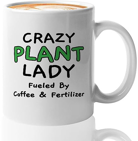Gardener Coffee Mug 11oz White -Coffee and Fertilizer - Gardener Gifts Women Plant Lady Mom Succulent Cactus Plant Lover Gardeners Housewarming