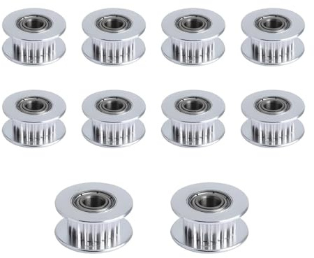 Super Print GT2 Idler Pulley 20 Teeth Bore 5mm for 3D Printer 6mm Width GT2 Timing Belt. (10pcs)