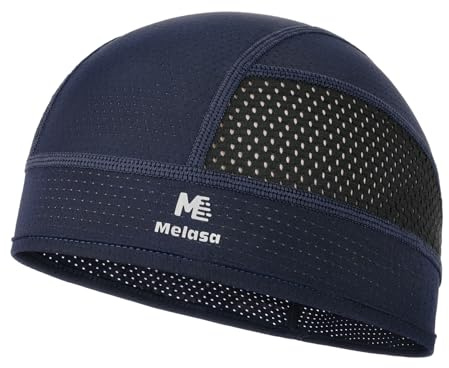 MELASA Cooling Skull Caps Helmet Liner, Lightweight Mesh Under Helmet Cycling Motorcycle Hard Hat Sweat Liner for Men Women (Dark Blue)