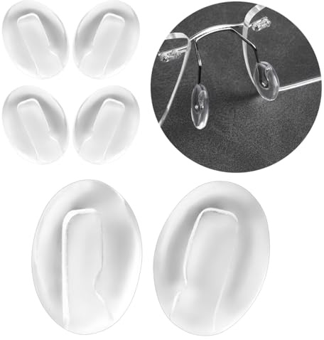 HiCycle2 Montature per occhiali senza cornice, ricambio per occhiali silhouette, naselli senza bordi, 11 x 8 mm, 3 paia