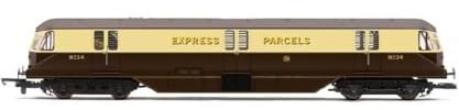 Hornby Diesel Train - R30384 RailRoad Plus GWR, Bo-Bo, No. 34 Parcels Car - Era 3 00 Gauge Locomotives for Train Set, Engine Models for Adults - 1:76 Scale Model Gift