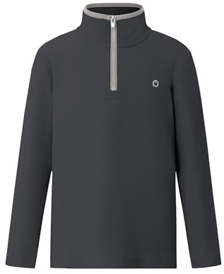 PATPAT Felpa Sportiva con Cardigan da Ragazzo, Giacca da Tuta in Morbida Lana con Mezza Cerniera e Fori per i Pollici, Calda, Traspirante e Leggera per l'allenamento all'aperto in Autunno e Inverno.