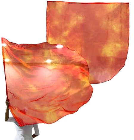 Bandera de oración para iglesia de baile, bandera de baile de alabanza, 2 pancartas de oración, marco de gasa con barra flexible, decoración de gasa de llama para actuaciones universitarias, escenario