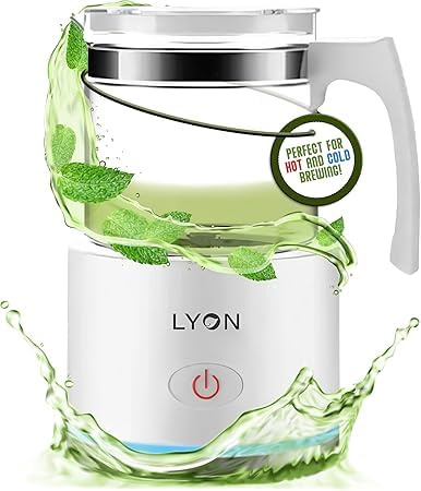Electric Matcha Tea Maker - One Touch Brewer for Hot or Cold Tea - Glass Kettle for Ultimate Brewing Experience