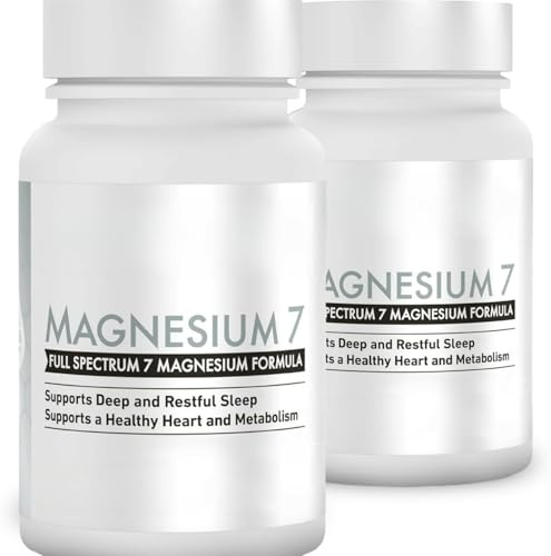 Magnesium 7 Complex-boost sömnkvalitet & hjärthälsa & metabolisk balans，Muskelåterhämtning， Icke GMO,2pcs