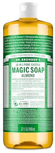 Dr. Bronner's Almond Castile Soap Made with Organic Ingredients 946 ml (Pack of 1)