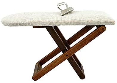 Dolls House Ironing Board & Iron Miniature Kitchen Laundry Accessory 1:12 Scale