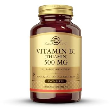 Solgar Vitamina B1 (tiamina) 500 Mg Comprimidos - Envase De, 100 Unidad