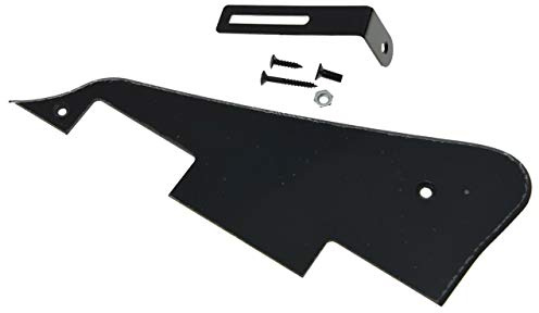 KAISH Einzelnes schwarzes 1-lagiges LP Gitarren-Pickguard mit schwarzer Halterung für Epiphone Les Paul