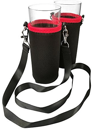 Eff Em Concept KölschHolder Der Kölschholder - Soporte de cristal para el cuello, incluye correa para el cuello (2 unidades), color negro