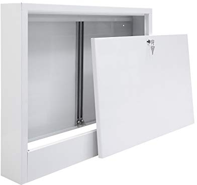 Armoire de distribution en saillie - Pour chauffage au sol - 4 à 14 circuits de chauffage (6 circuits, blanc)