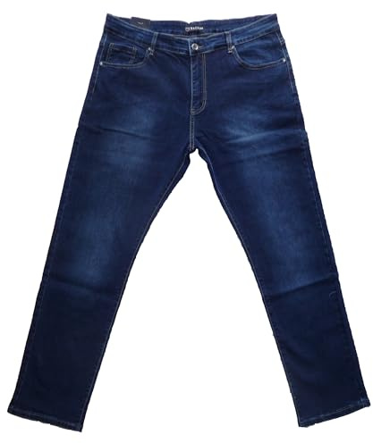 Fantasy Jeans Uomo Pantaloni Lunghi Taglia Comoda Comfort Cotone Elasticizzato (54 IT, Blu)