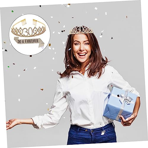 Gatuida Couronne De Fête Pour Anniversaire Bandoulière Peigne à Cheveux Couronne Décoration Anniversaire