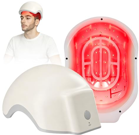 TECKZOON Casco Laser LLLT anticaduta capelli, sistema terapia luce rossa per ricrescita con 268 diodi laser 650 nm, senza fili fino a 2 ore, cura del cuoio capelluto per uomo e donna