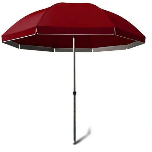 Sombrilla para Patio, Parasol para Mercado de Exterior con Botón Pulsador y Regulable, Protección UPF 50+, para Jardín, Terraza, Piscina, Playa(240cm/7.9ft)