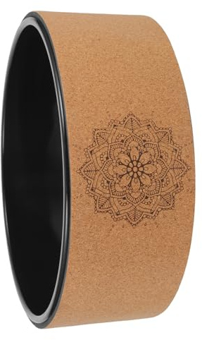 Operitacx Rueda de Yoga y Aumentar de Movimiento de Corcho Natural Antideslizante Rodillo Circular para Aliviar de Espalda para Pilates y Fitness de Pilates