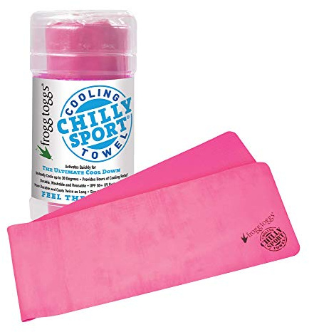 FROGG TOGGS Chilly Sport Cooling Neck Wrap & Head Band, Hot Pink, 33 x 6 1/2