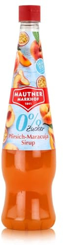 Mautner Getränkesirup Pfirsich-Maracuja 0% Zucker 0,7L - Softdrink (1er Pack)