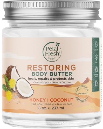 Manteca Corporal de miel y coco de Petal Fresh de 236 ml.